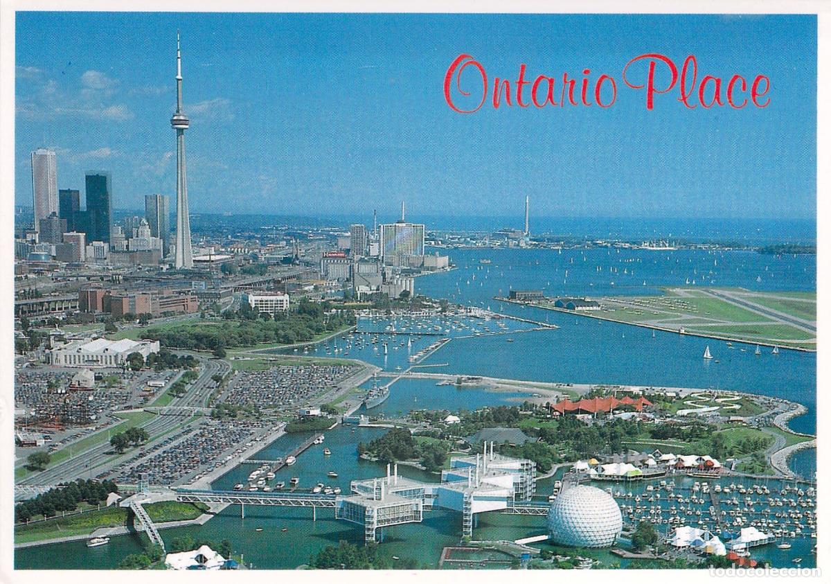Postales: Postal de Vista A&eacute;rea de Ontario Place y Torre CN en Toronto
