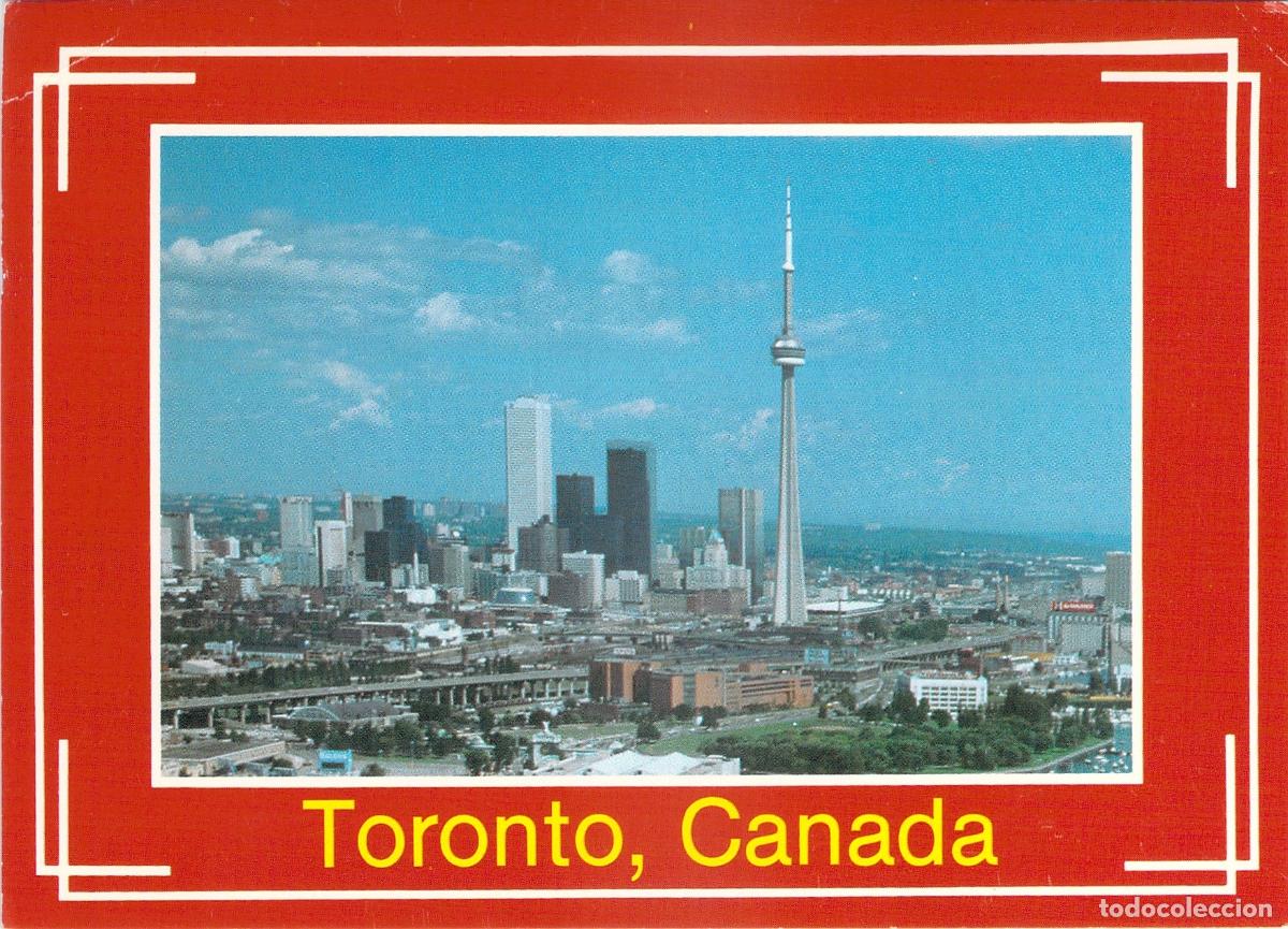 Postales: Postal de Toronto Canad&aacute; con Vista A&eacute;rea y la Torre CN
