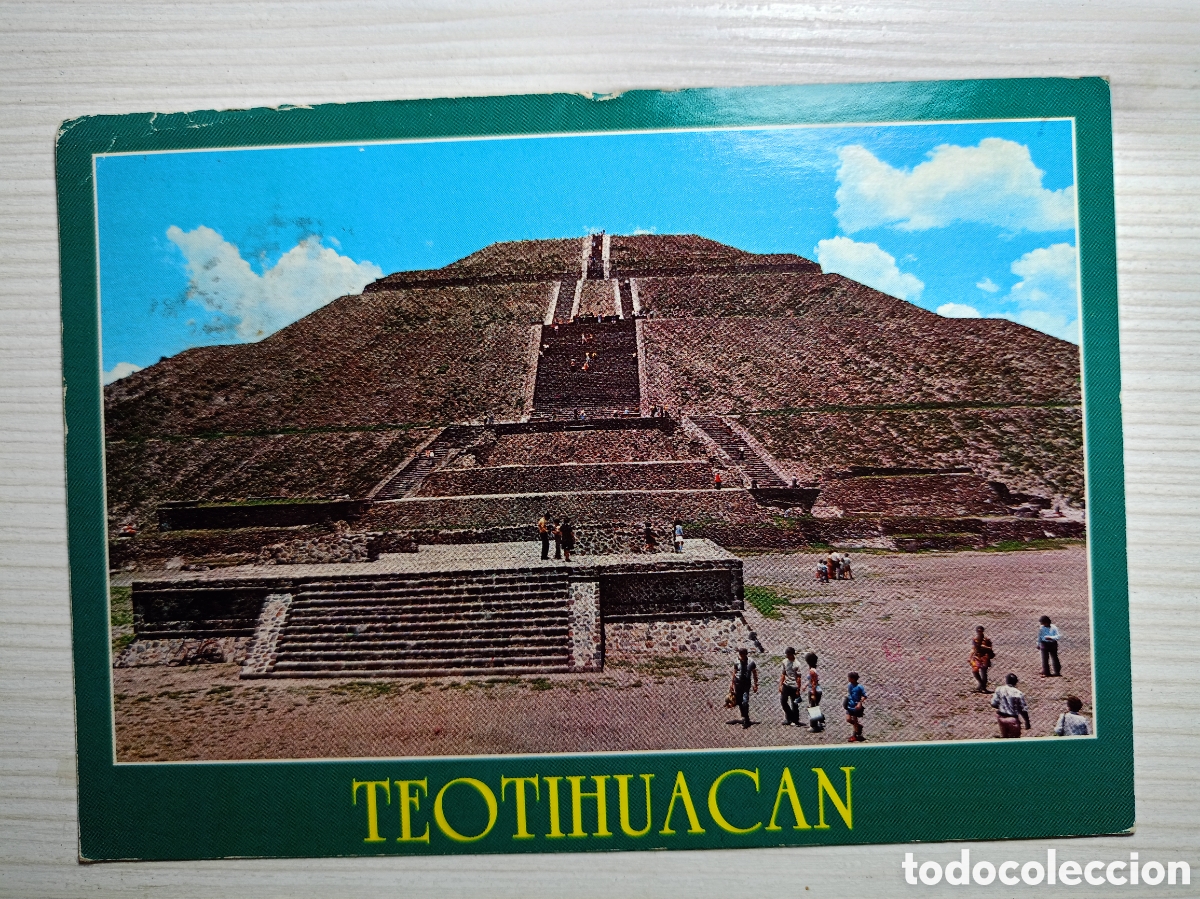 Postales: M&eacute;xico Teotihuac&aacute;n pir&aacute;mide del sol antigua postal
