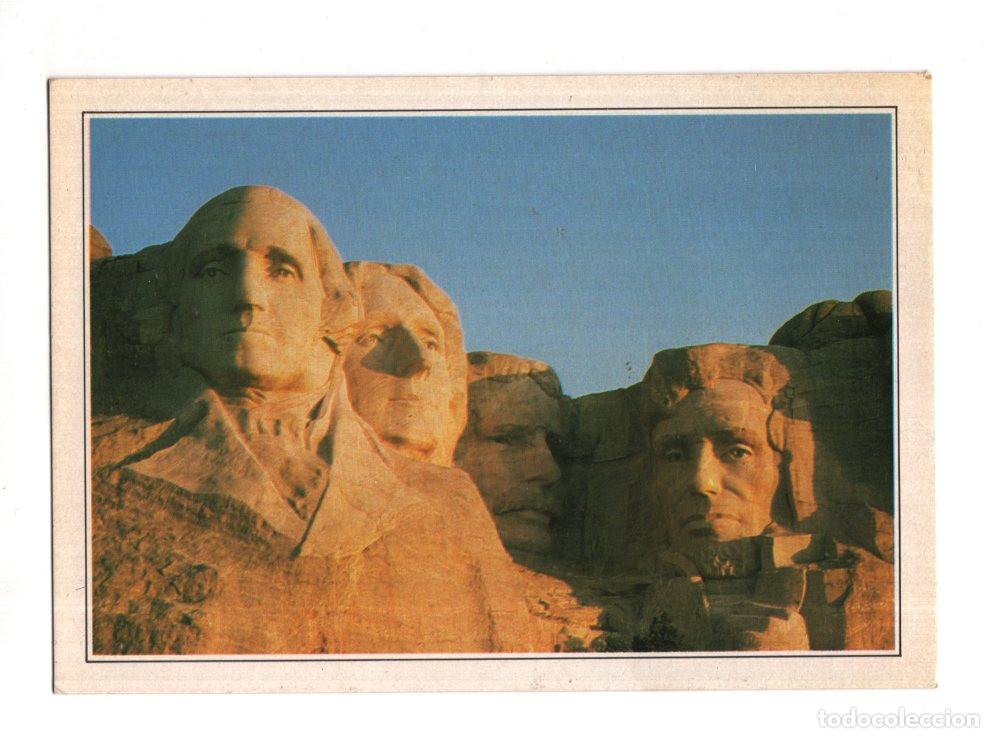 Postales: ESTADOS UNIDOS.DAKOTA DEL SUR. MONTE RUSHMORE. CABEZAS DE CUATRO PRESIDENTES ESTADOUNIDENSES ESCULPI