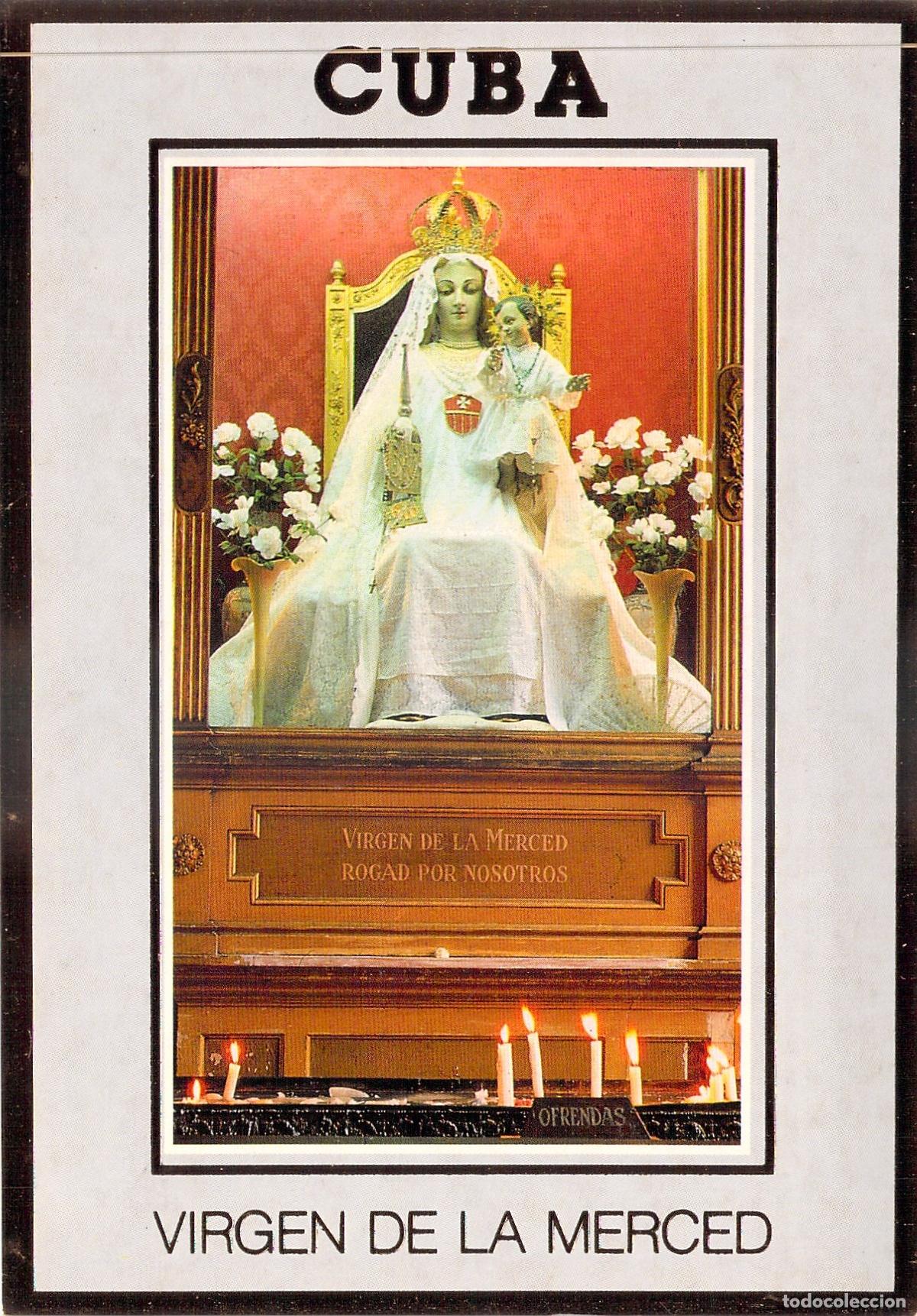 Postales: Postal de la Virgen de la Merced en la Iglesia de la Merced, La Habana