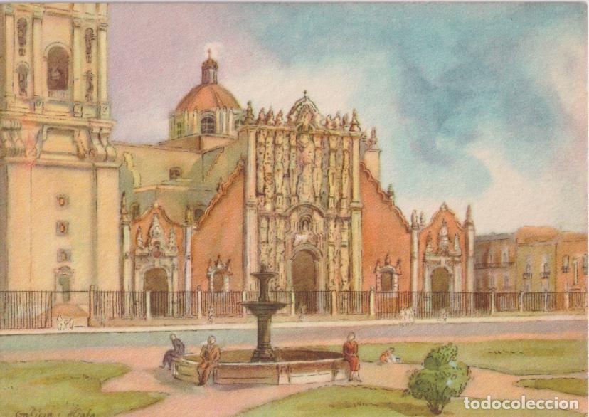 Postales: POSTAL DE LA OBRA DE ENRIQUE GALICIA ALTABA, SAGRARIO DE LA CATEDRAL (MEXICO) - ACUARELA &ndash; S/C