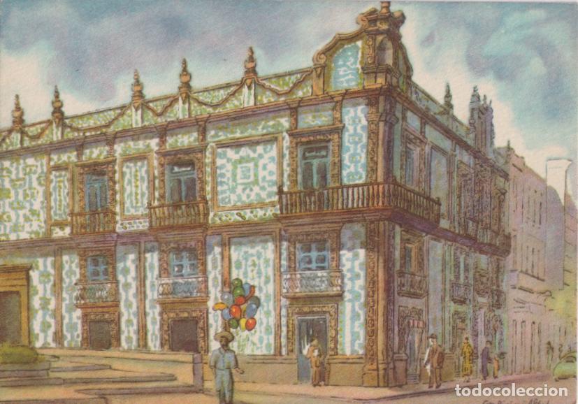 Postales: POSTAL DE LA OBRA DE ENRIQUE GALICIA ALTABA, CAZA DE LOS AZULEJOS (MEXICO CIUDAD) - ACUARELA &ndash; S/C