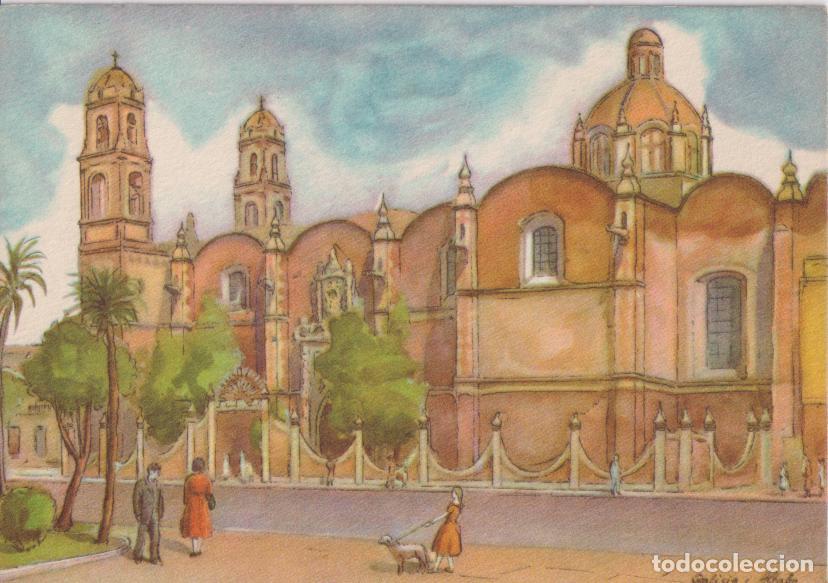 Postales: POSTAL DE LA OBRA DE ENRIQUE GALICIA ALTABA, IGLESIA SANTA VERACRUZ (MEXICO D.F.) - ACUARELA &ndash; S/C