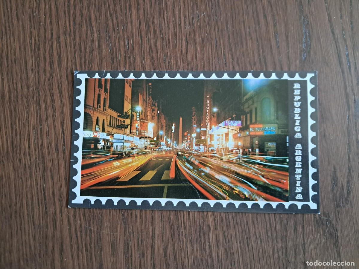 Postales: postal de Argentina, Buenos Aires, nocturno.