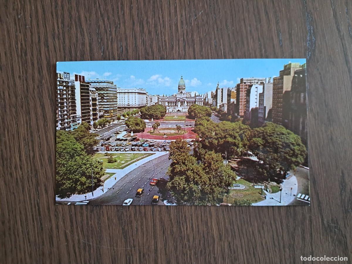 Postales: postal de Argentina, vista a&eacute;rea congreso, Buenos Aires.