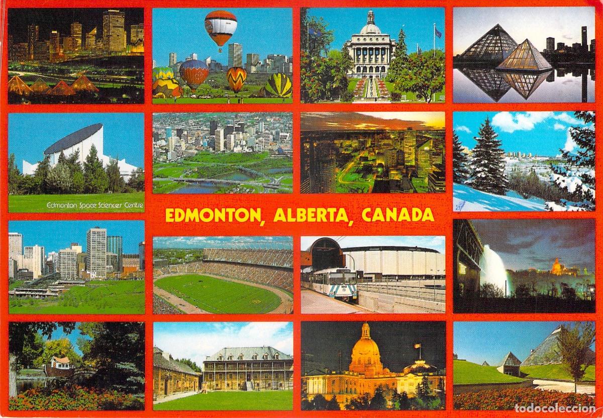 Postales: Postal de Vistas de Edmonton Alberta Canad&aacute; - Collage de Monumentos