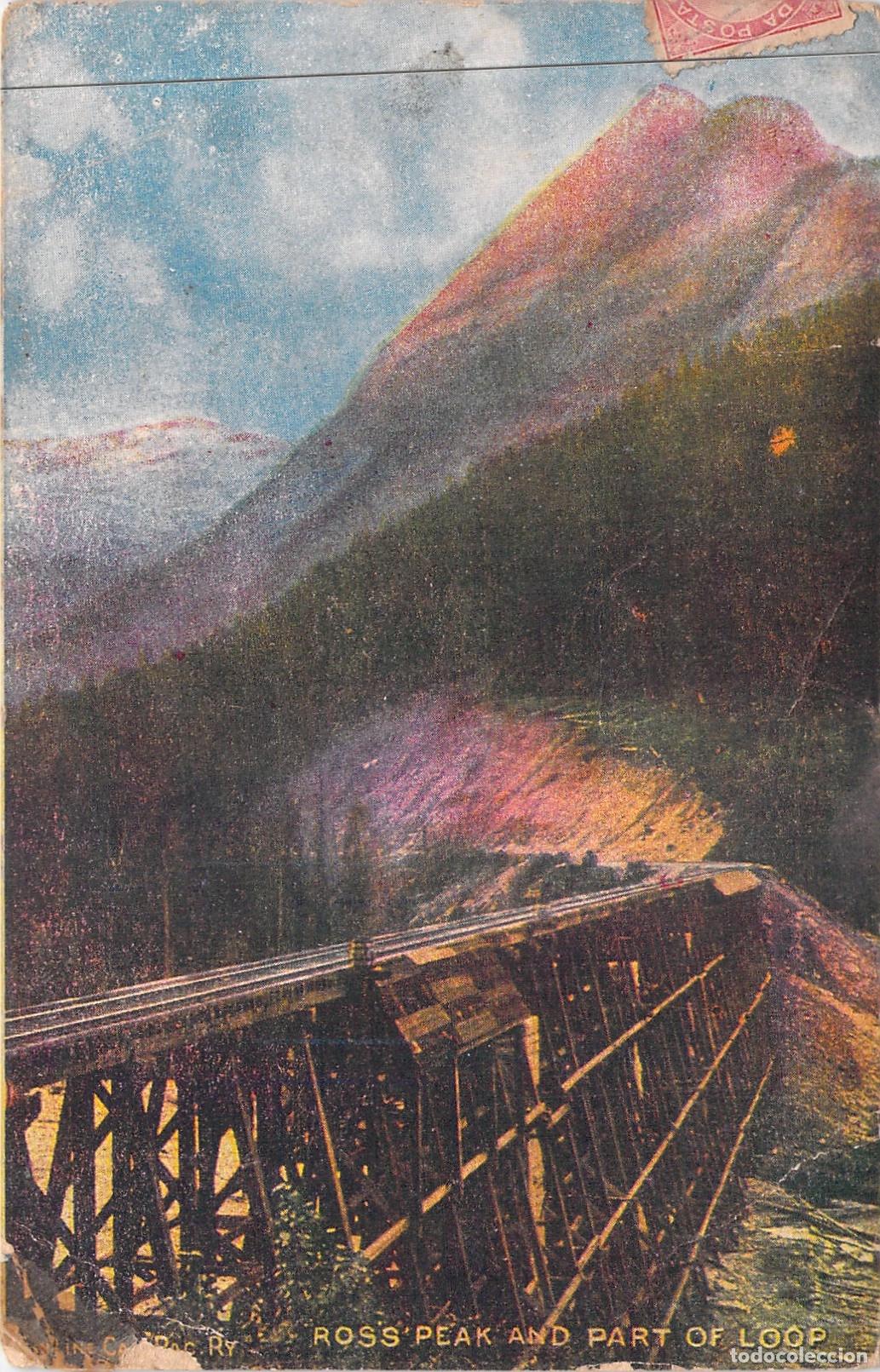 Postales: Postal de Ross Peak y Puente de Ferrocarril, Columbia Brit&aacute;nica, Canad&aacute;