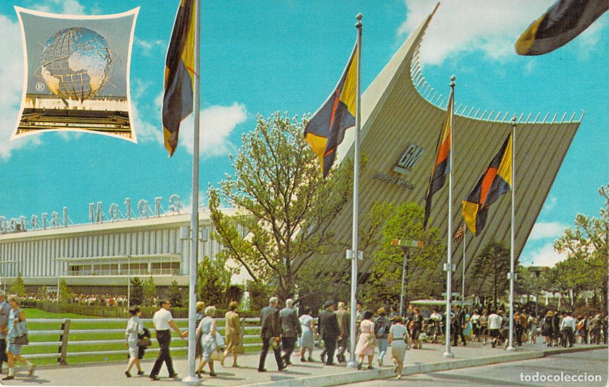 Postales: Postal de la Feria Mundial de Nueva York: Pabell&oacute;n General Motors Futurama