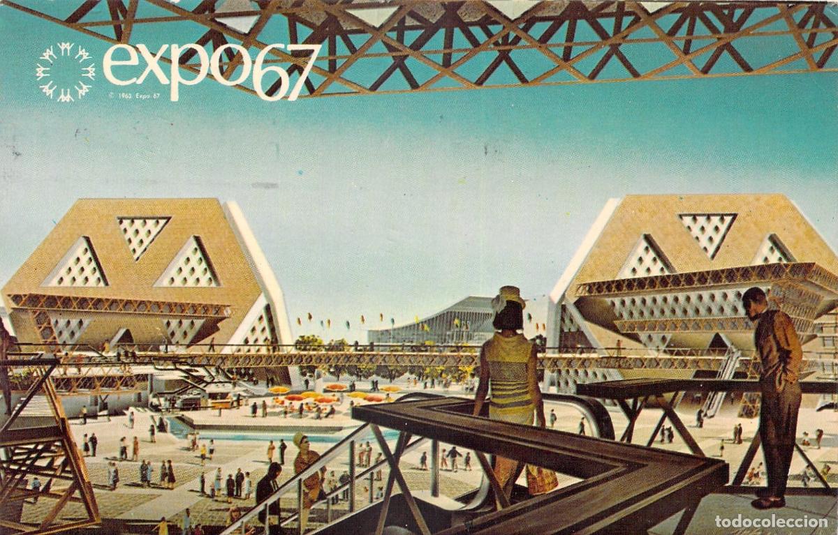 Postales: Postal de la Expo 67 en Montreal - Pabellones Tem&aacute;ticos