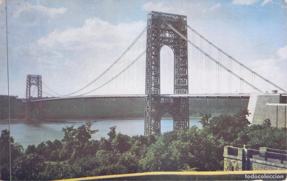 Postales: Postal del Puente George Washington sobre el R&iacute;o Hudson, Nueva York