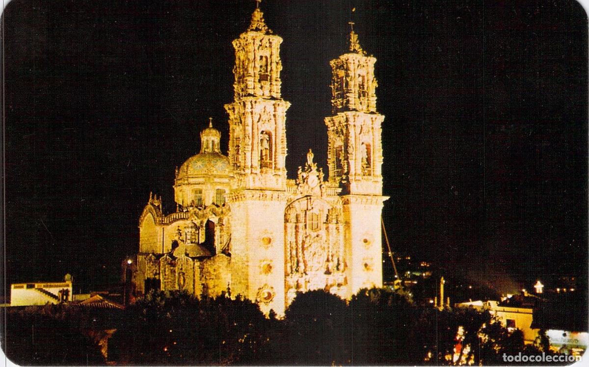 Postales: Tarjeta Postal Nocturna de la Parroquia de Santa Prisca, Taxco