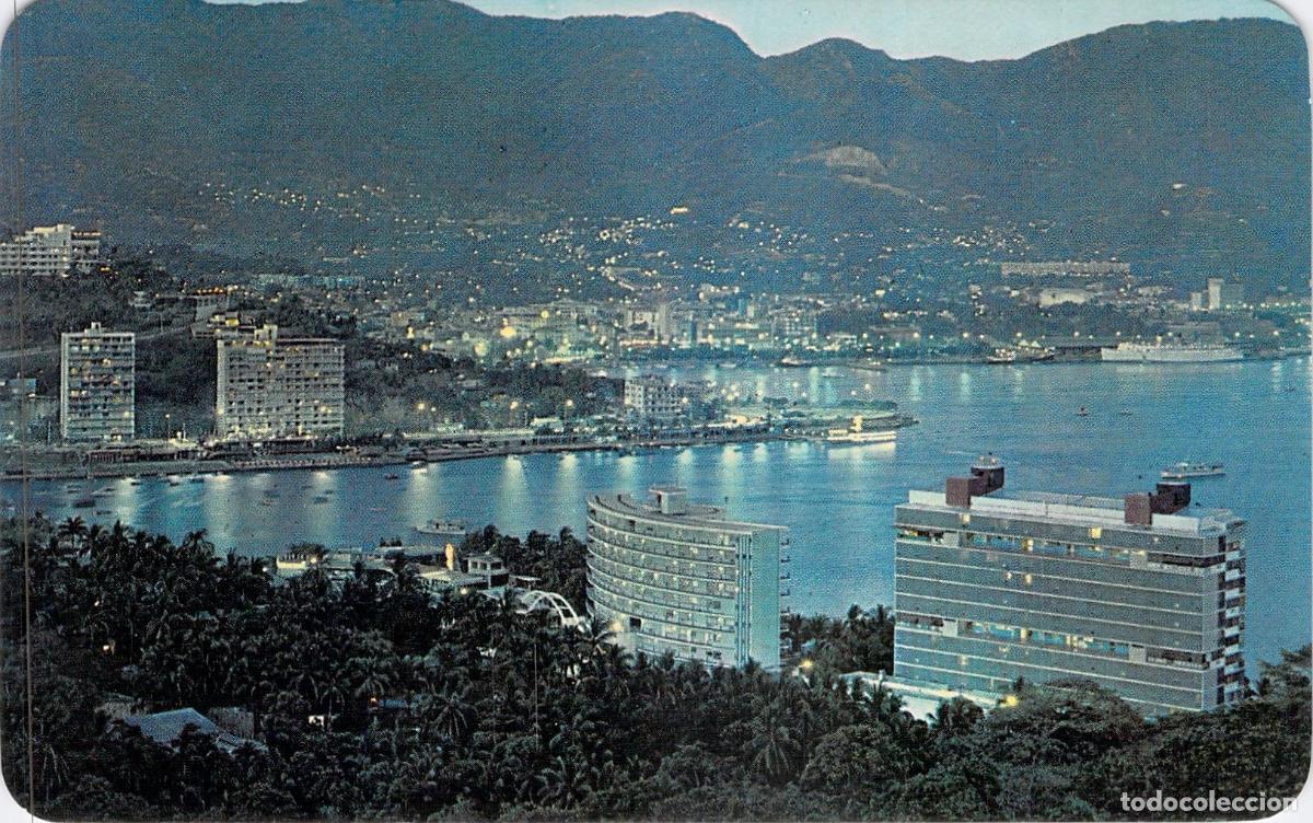 Postales: Postal de la Bah&iacute;a de Acapulco al Crep&uacute;sculo, Guerrero, M&eacute;xico