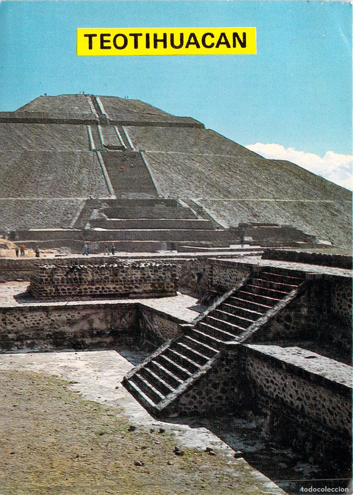Postales: Postal de la Pir&aacute;mide del Sol en Teotihuac&aacute;n
