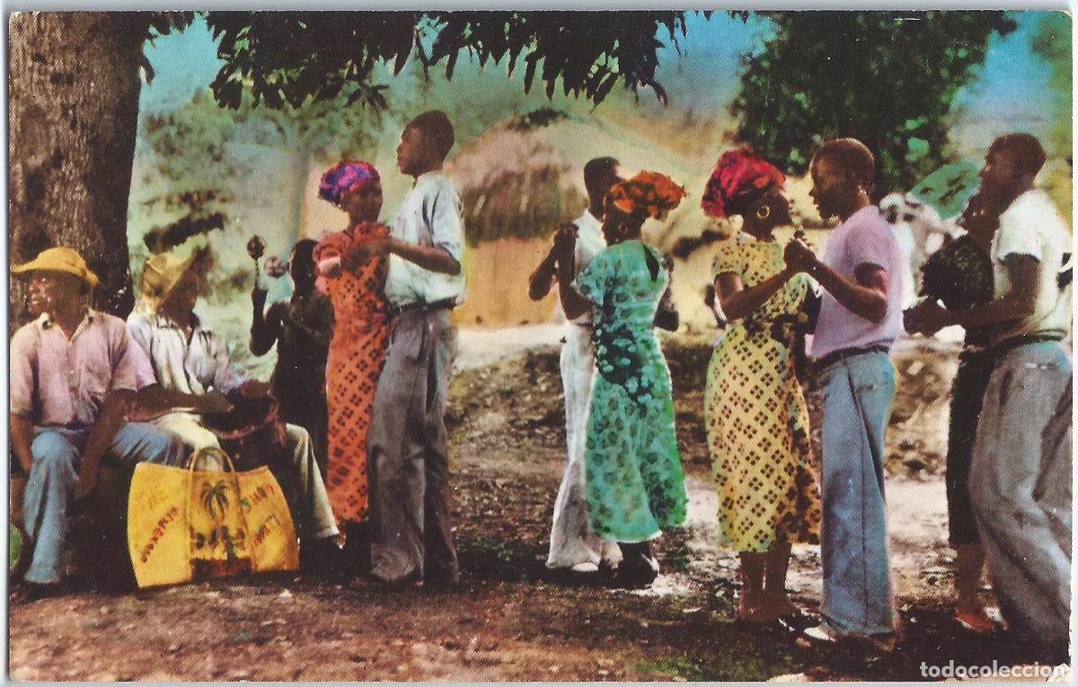 Postales: Baile popular - Puerto Pr&iacute;ncipe - Haiti (1973) - Postal circulada