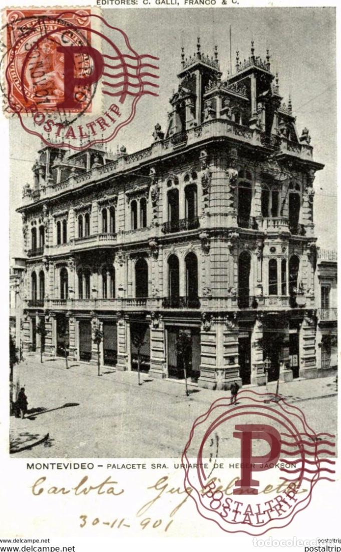 Postkarten: MONTEVIDEO PALACETE SRA URIARTE DE HEBER JACKSON URUGUAY