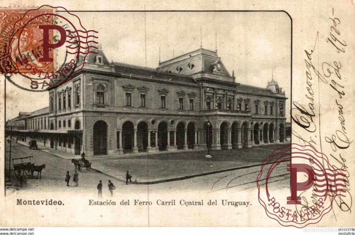 Postkarten: URUGUAY MONTEVIDEO ESTACION DEL FERRO CARRIL CENTRAL DEL URUGUAY