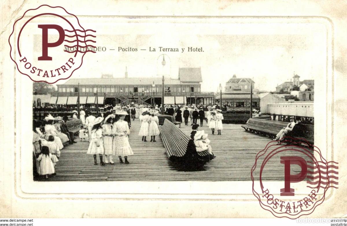 Postales: URUGUAY MONTEVIDEO POCITOS LA TERRAZA Y HOTEL URUGUAY