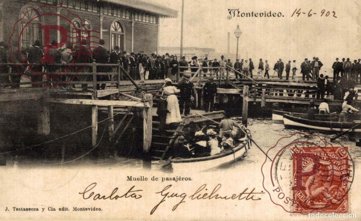 Postales: URUGUAY. MONTEVIDEO. MUELLE DE PASAJEROS.