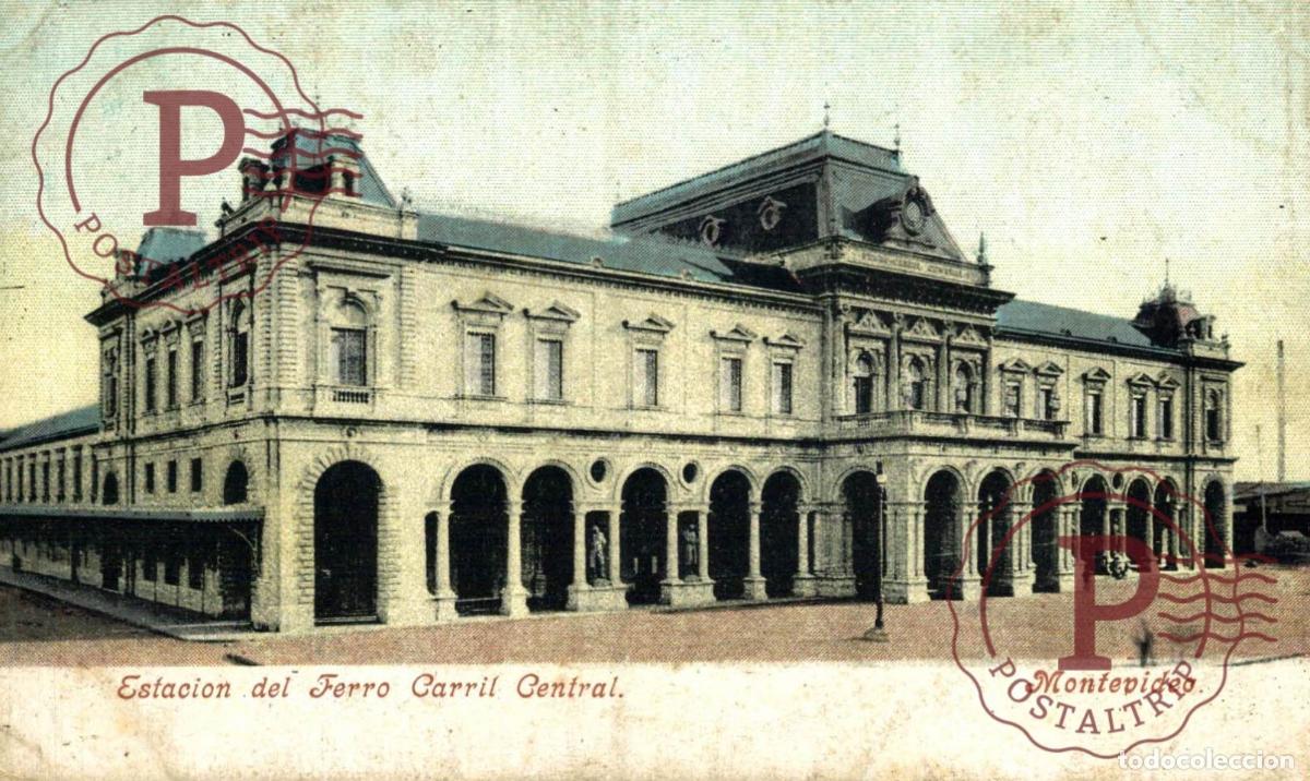 Postales: URUGUAY. ESTACION DE FERRO CARRIL CENTRAL. FERROCARRIL RAYLWAY STATION. GARE