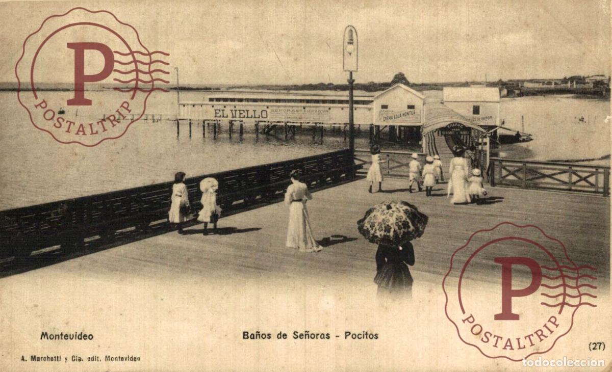 Postales: URUGUAY. MONTEVIDEO. BA&Ntilde;OS DE SE&Ntilde;ORAS. POCITOS