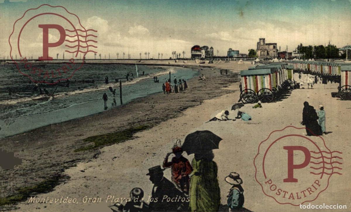 Postales: URUGUAY. MONTEVIDEO. GRAN PLAYA DE LOS POCITOS.