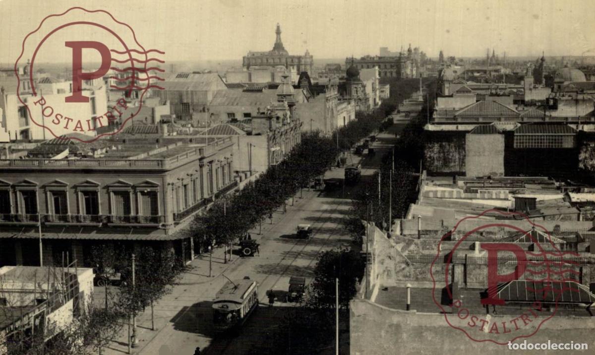 Postales: URUGUAY. MONTEVIDEO. AVENIDA 18 DE JULIO. RPPC. FOTOGRAFICA. OFICINA MUNICIPAL DE PROPAGANDA E INFOR