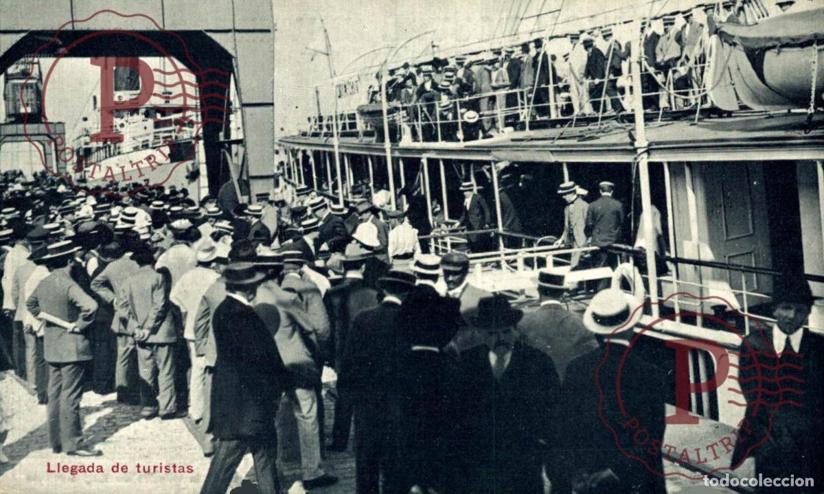 Postales: URUGUAY. MONTEVIDEO. PUERTO. LLEGADA DE TURISTAS. BARCO. BATEAU SHIP.
