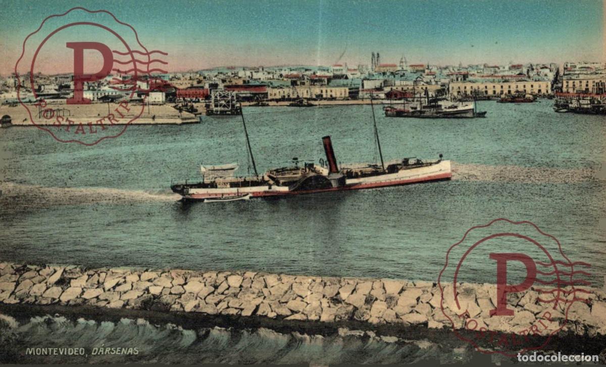 Postales: URUGUAY. MONTEVIDEO. DARSENAS.