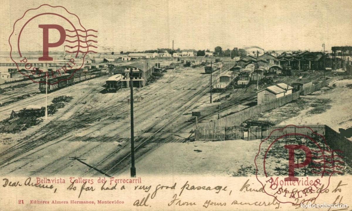 Postales: URUGUAY. MONTEVIDEO. BELLAVISTA TALLERES DEL FERROCARRIL. RAILWAY. CHEMIN DU FER.