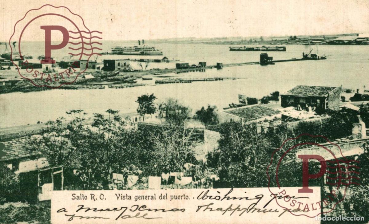 Postales: URUGUAY. SALTO R. O. VISTA GENERAL DEL PUERTO.