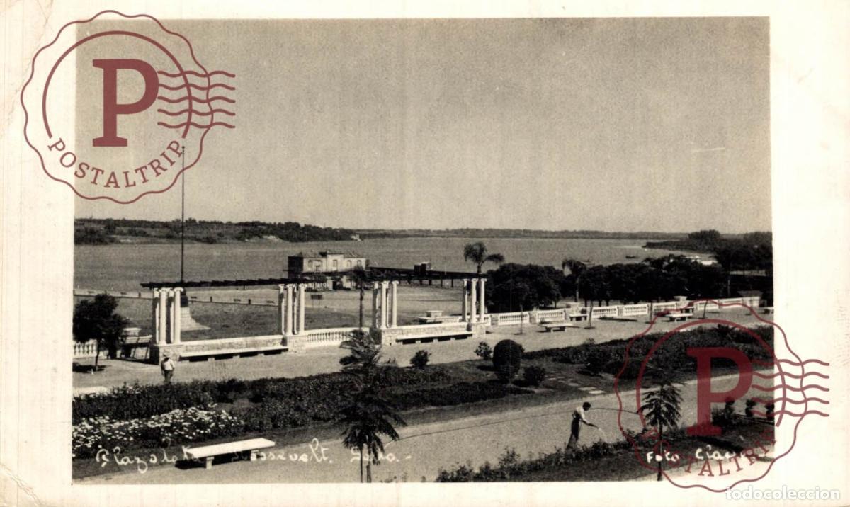 Postales: URUGUAY. SALTO R. O. PLAZOLETA ROOSEVELT. RPPC. FOTOGRAFICA, REAL PHOTO. FOTO CISNE.