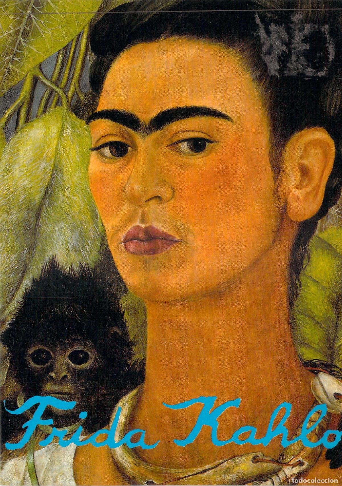 Postales: Postal de Arte Frida Kahlo Autorretrato con Mono Editorial Taschen