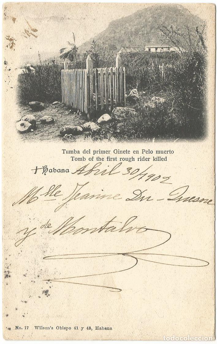 Postales: Guerra de Cuba 1898, Tumba del Primer Rough Rider de Roosevelt, muerto en la Batalla de San Juan