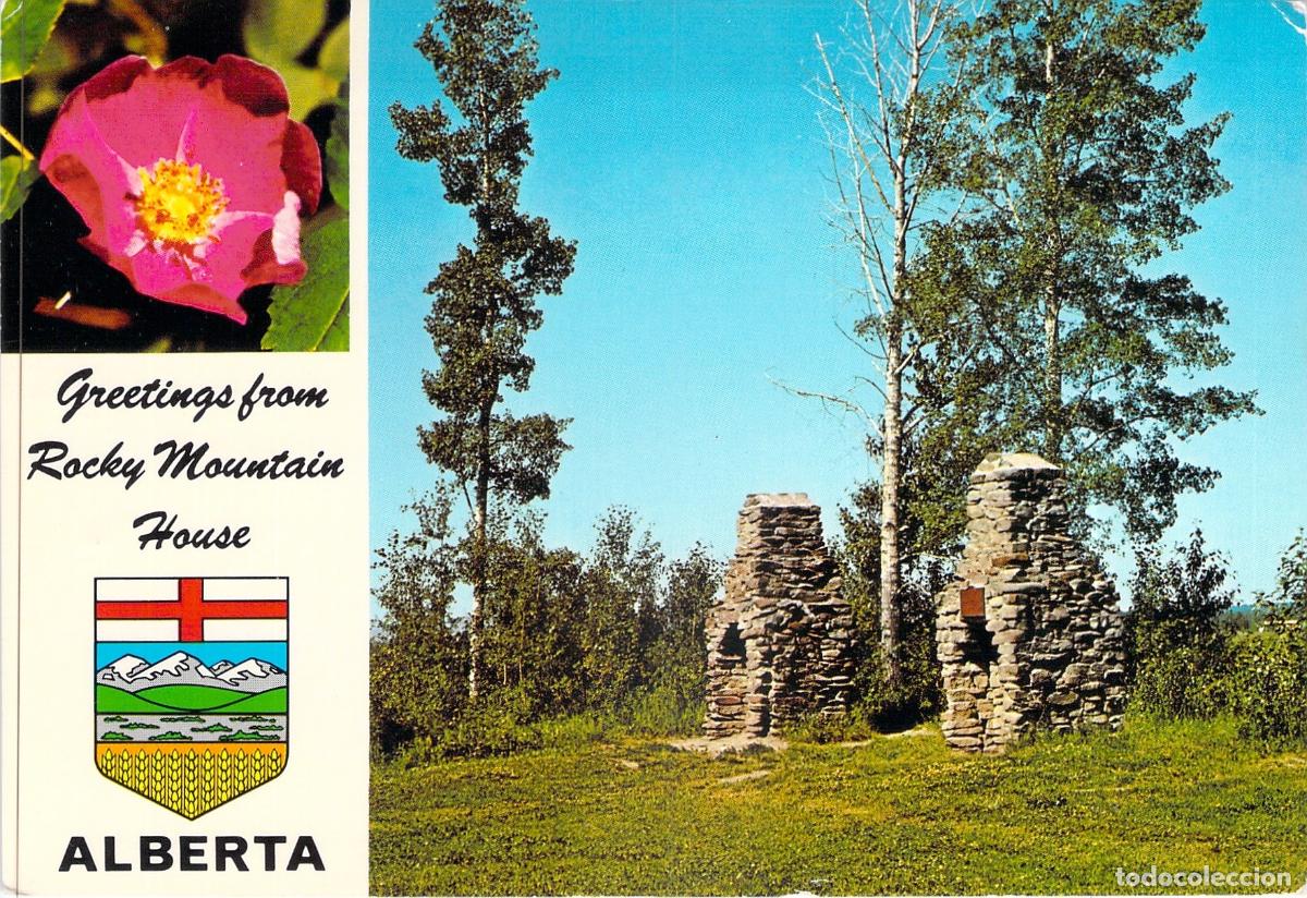 Postales: Postal de Rocky Mountain House Alberta Canad&aacute; Chimeneas Hist&oacute;ricas