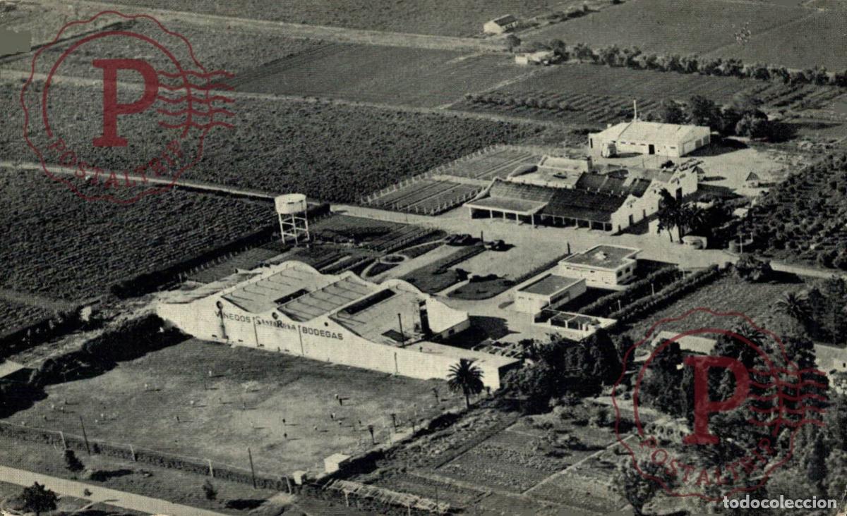 Postales: URUGUAY. MONTEVIDEO.BODEGAS Y VI&Ntilde;EDOS SANTA ROSA. VISTA AEREA DE LAS BODEGAS Y VI&Ntilde;EDOS.