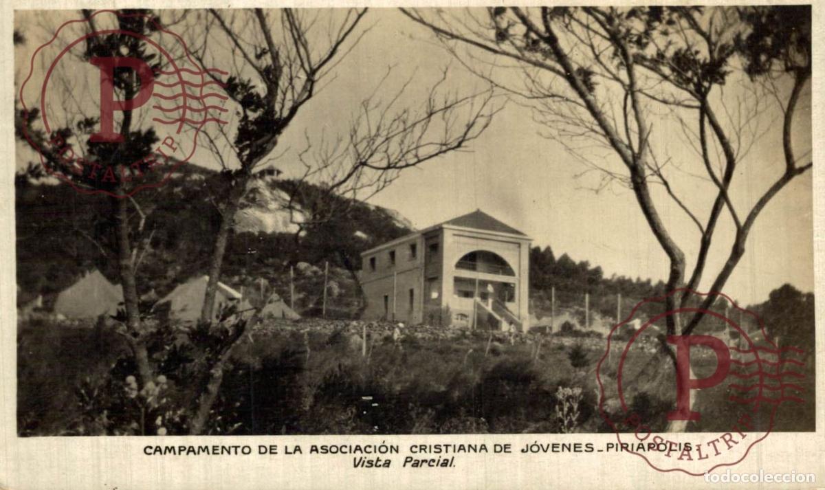Postales: URUGUAY. CAMPAMENTO DE LA ASOCIACION CRISTIANA DE JOVENES. PIRIAPOLIS. VISTA PARCIAL. RPPC. REAL PHO