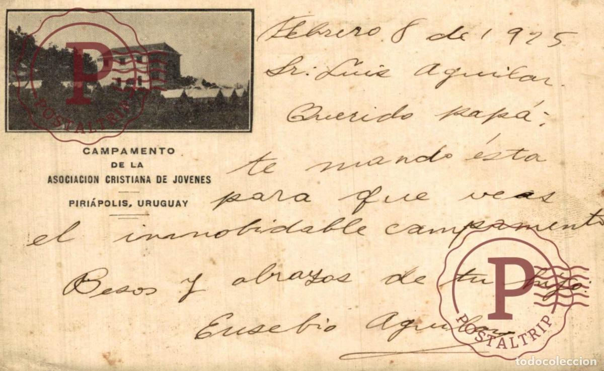 Postales: URUGUAY. CAMPAMENTO DE LA ASOCIACION CRISTIANA DE JOVENES. PIRIAPOLIS.
