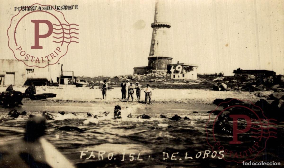 Postkarten: URUGUAY. PUNTA DEL ESTE. FARO. ISLA DE LOBOS. PHARE. LIGHTHOUSE. RPPC. FOTOGRAFICA. REAL PHOTO.