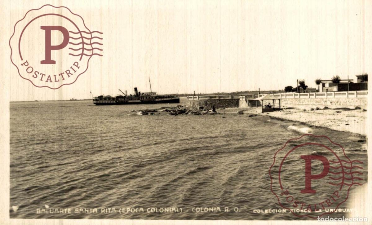 Postales: URUGUAY. COLONIA. BALUARTE BAHIA RITA EPOCA COLONIAL COLECCION KIOSCO LA URUGUAYA. RPPC. FOTOGRAFI