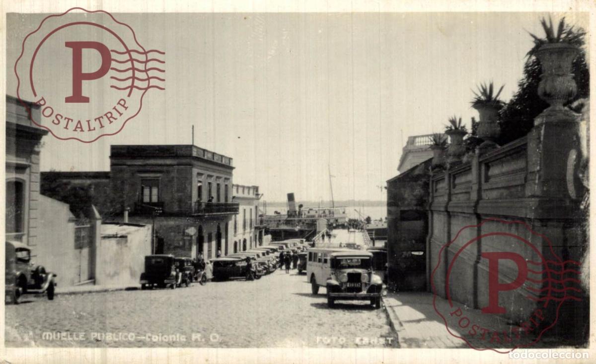 Postales: URUGUAY. COLONIA. MUELLE PUBLICO. RPPC. FOTOGRAFICA. REAL PHOTO.