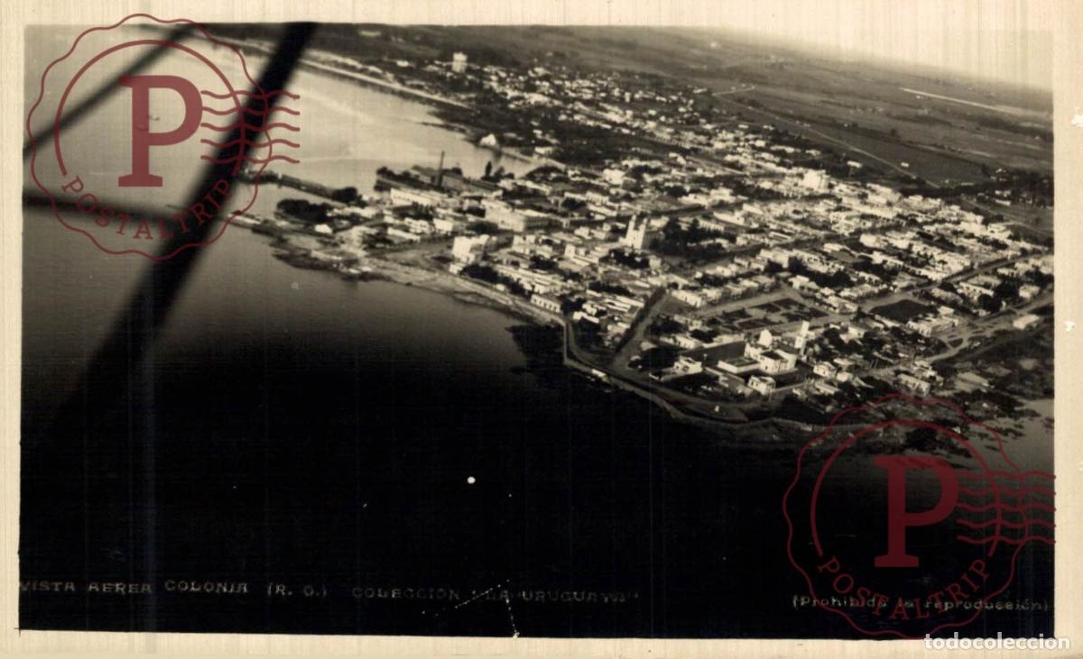Postales: URUGUAY. COLONIA. VISTA AEREA. COLECCION KIOSCO LA URUGUAYA. RPPC. FOTOGRAFICA. REAL PHOTO.