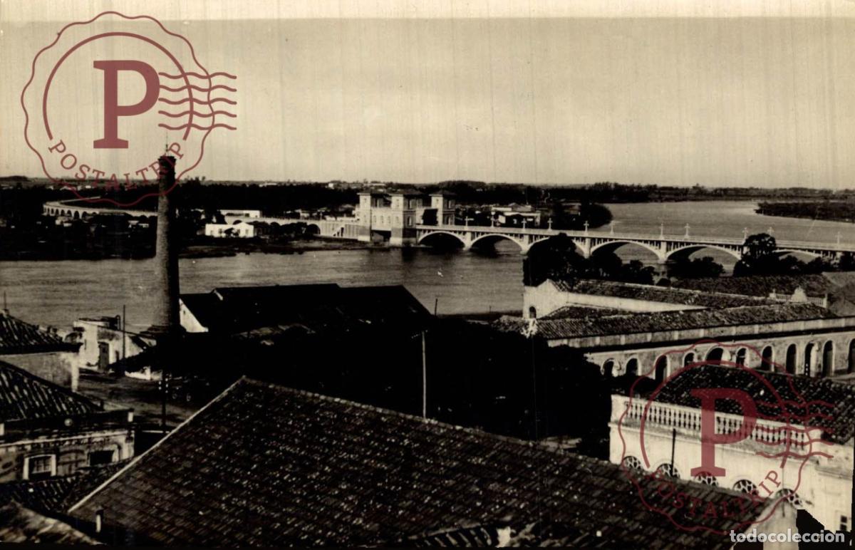Postales: BRASIL. BRESIL. JAGUARAO. PONTE. BRIDGE. VISTA PARCIAL Y PUENTE. FOTOGRAFIA ANTIGUA OLD PHOTO 13X9CM