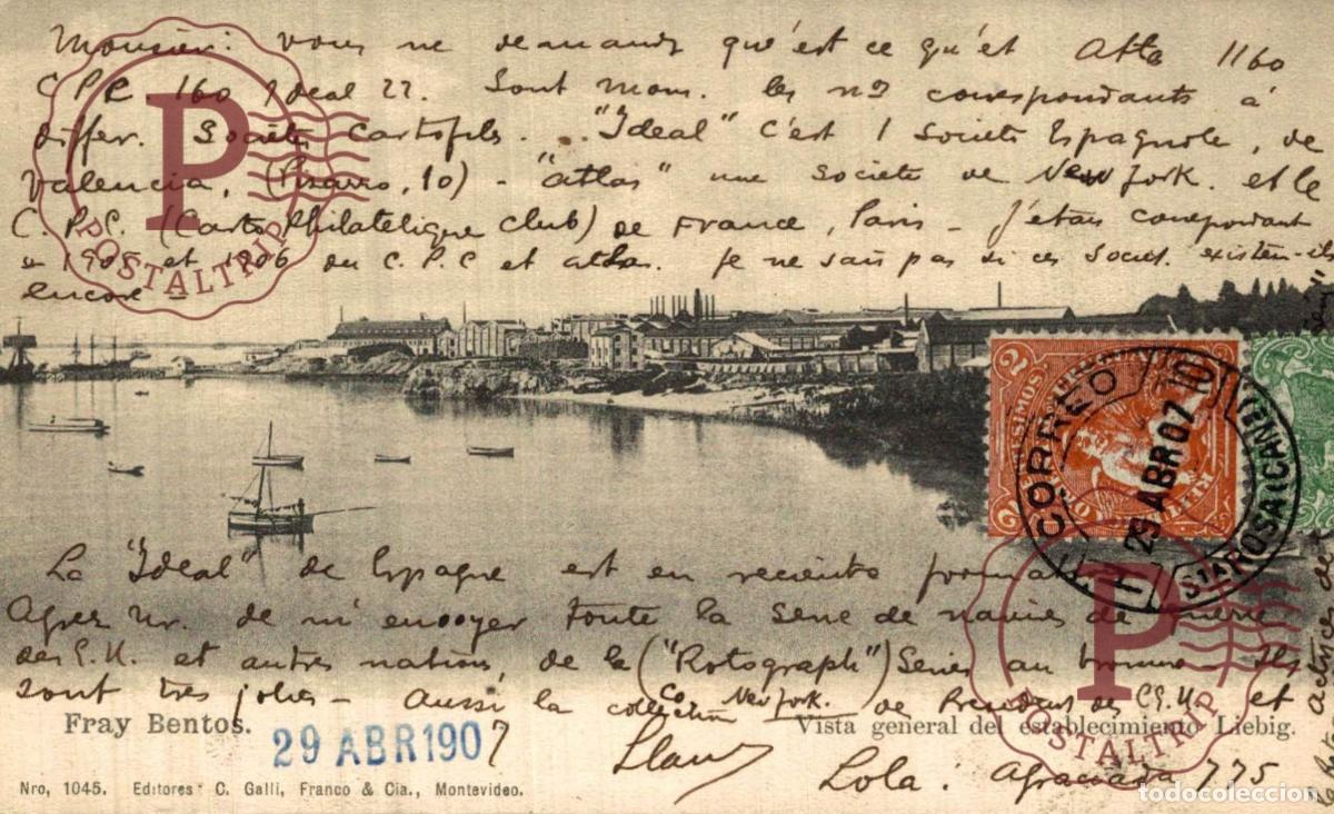 Postcards: URUGUAY. Fray Bentos - Vista general del establecimiento Liebig