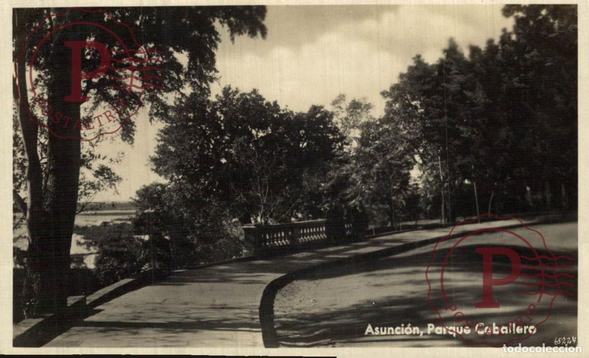 Postcards: PARAGUAY. ASUNCION. PARQUE CABALLERO. RPPC. FOTOGRAFICA.