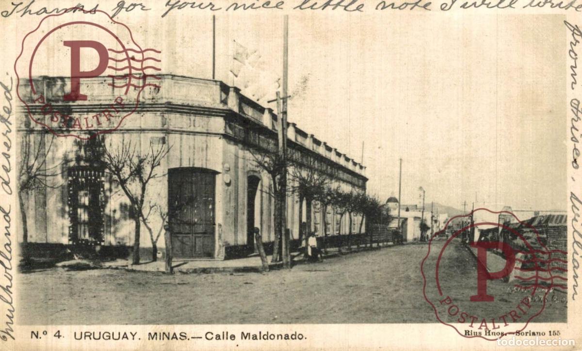 Postcards: URUGUAY. MINAS. CALLA MALDONADO.