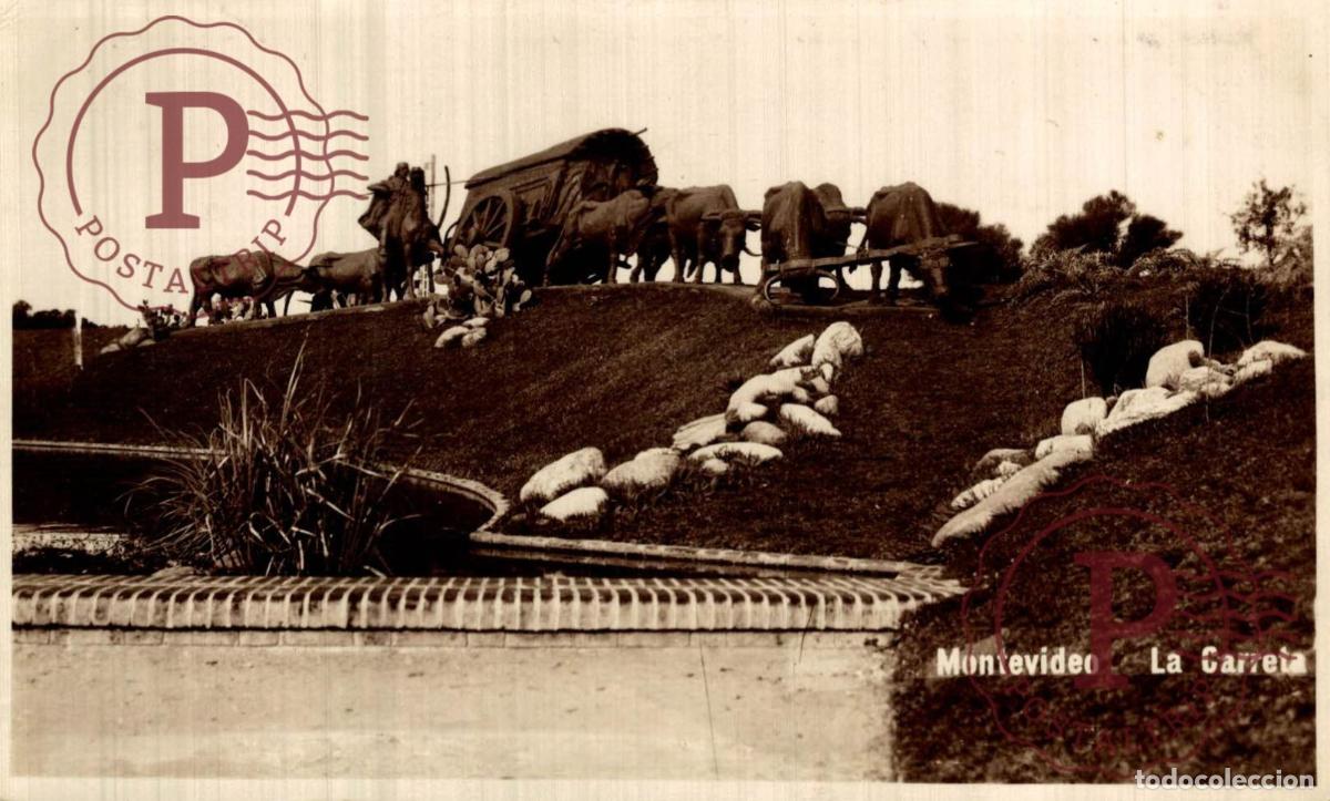 Postcards: URUGUAY. LA CARRETA. MONTEVIDEO. RPPC. FOTOGRAFICA.