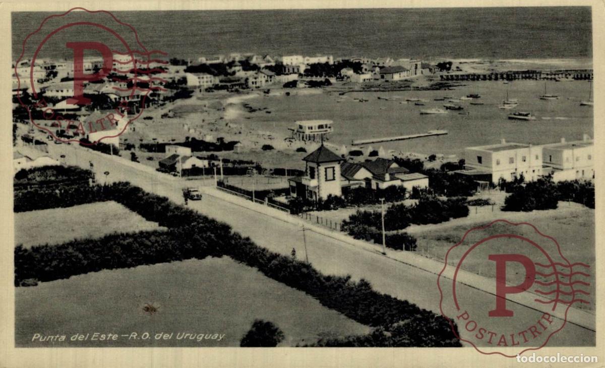 Postcards: URUGUAY. PUNTA DEL ESTE. VISTA PARCIAL. RPPC. FOTOGRAFICA.