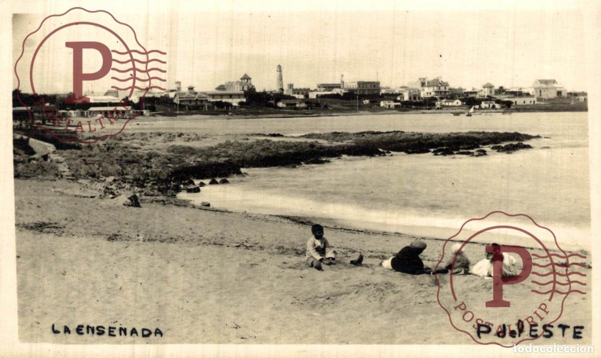 Postales: URUGUAY. PUNTA DEL ESTE. LA ENSENADA. RPPC. FOTOGRAFICA.