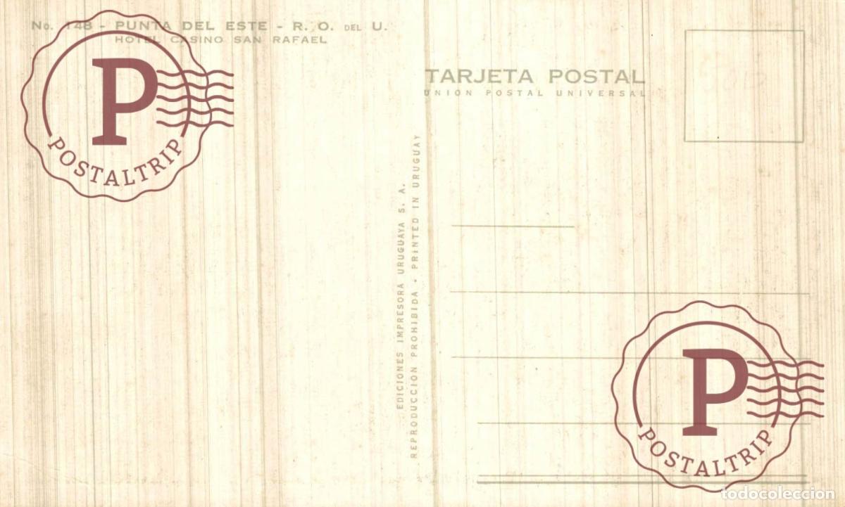 Postales: URUGUAY. PUNTA DEL ESTE. HOTEL CASINO. SAN RAFAEL. - Foto 2